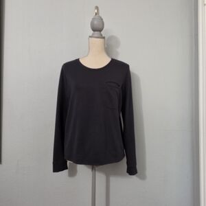Cuyana Terry Balloon Sleeve Sweatshirt Pima Cotton Modal Pocket Pleat Small